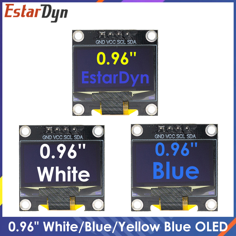Oled Display 0.96 - 0,96-дюймовый IIC SPI последовательный 7/4-контактный белый/синий/желтый