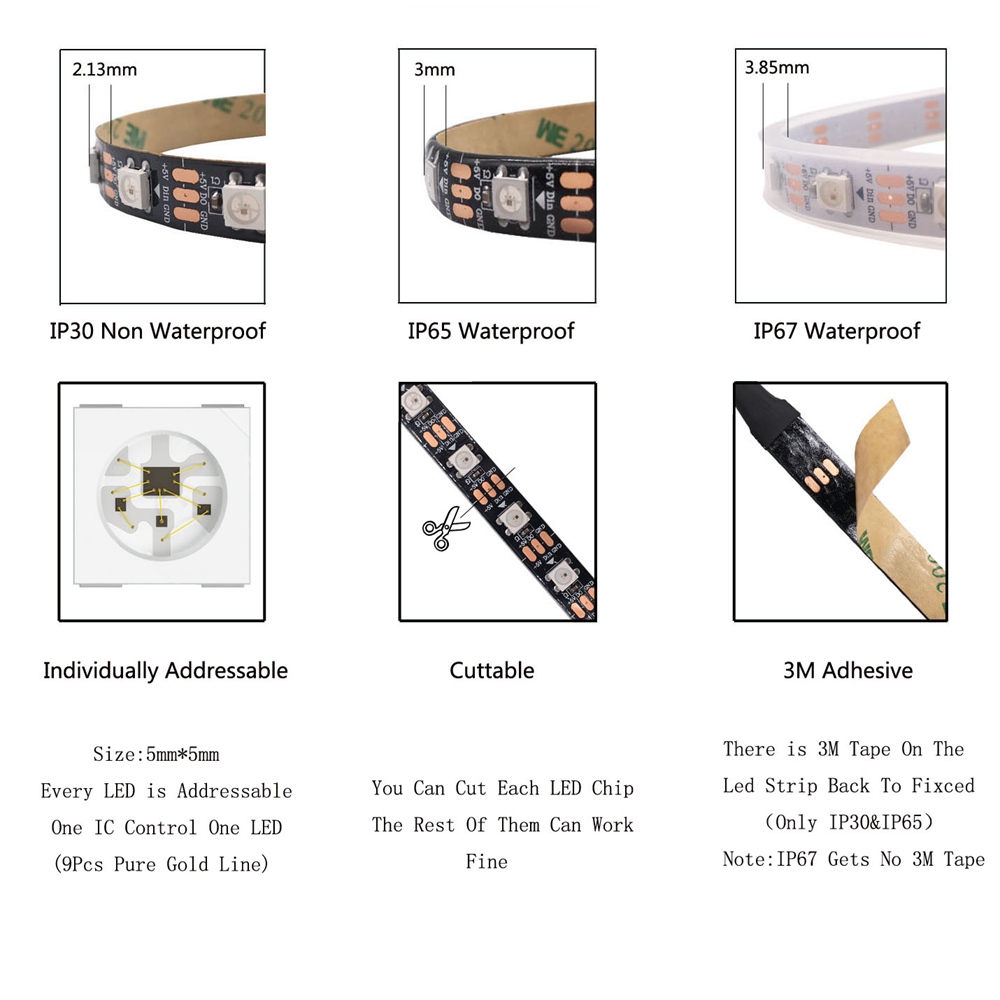 Светодиодная лента WS2811 WS28 – обзор и цена Ws2812B Strip 5V