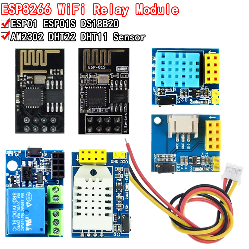 Релейный модуль ESP8266, 5 В,  – обзор и цена Dht11