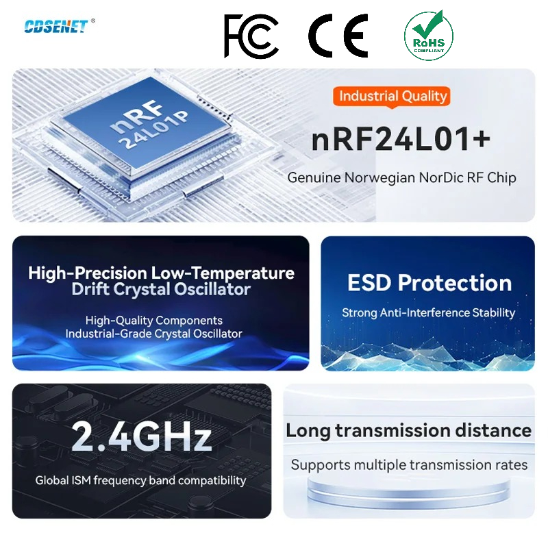 2 шт. nRF24L01+ PA LNA 2,4 ГГц – обзор и цена Nrf24L01